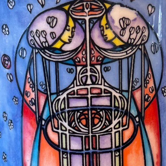 Vtg Dunoon "Mackintosh" Art Nouveau Style Cup / Mug Designed by Joanne Triner - Picture 6 of 13